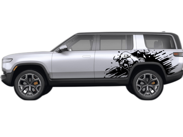 Wild bull door graphics decals compatible with Rivian R1S
