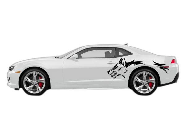 Wild Wolf Side Graphics, Decals for Chevrolet Camaro 2010-2015