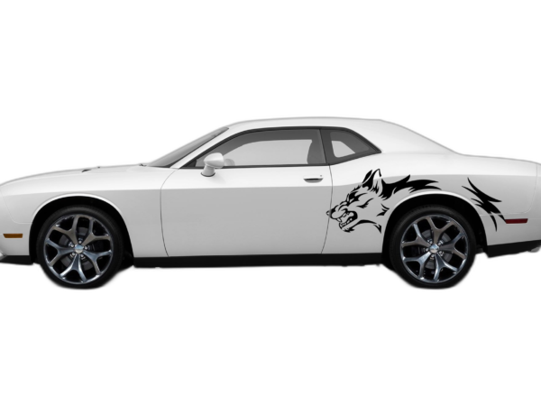 Wild Wolf Side Graphics, Decals for Dodge Challenger