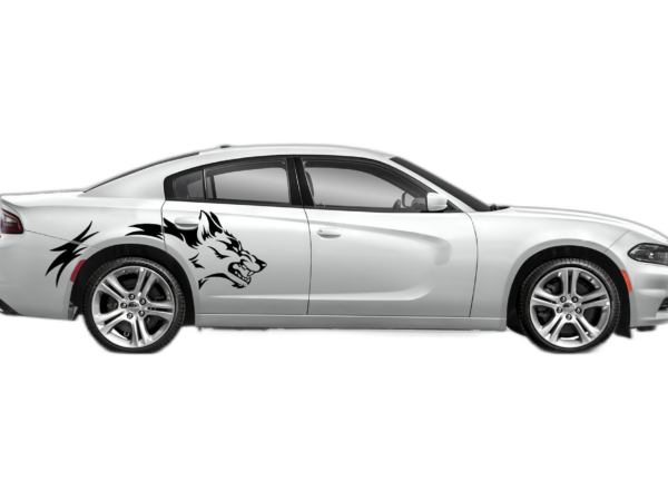 Wild wolf side graphics, decals compatible with Dodge Charger 2011-2025