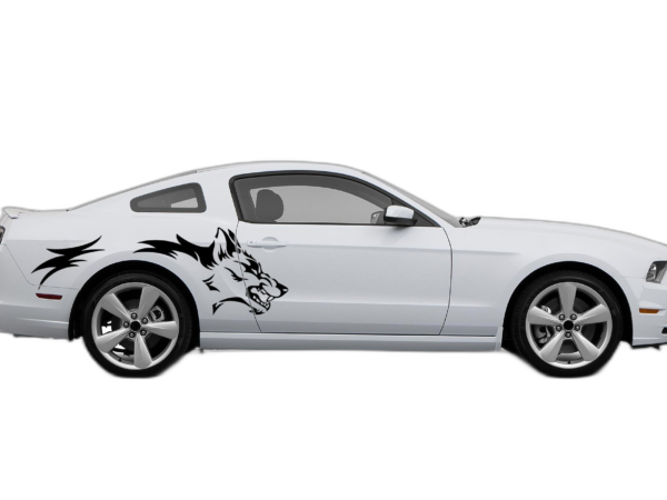 Wild Wolf Side Graphics, Decals for Ford Mustang 2010-2014