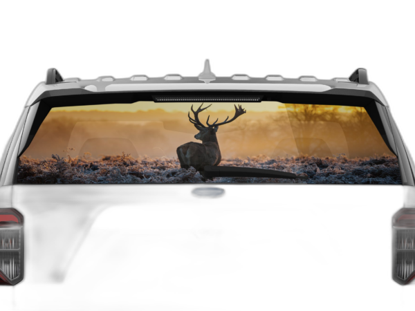 Wild deer perforated rear window decal graphics compatible with Ford Explorer