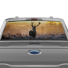Wild deer perforated rear window decal graphics compatible with Ford F150