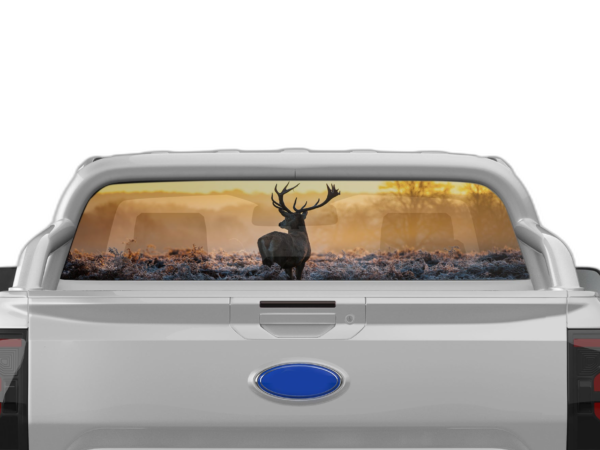 Wild Deer Perforated Rear Window Decal Graphics for Ford Ranger 2019-2023
