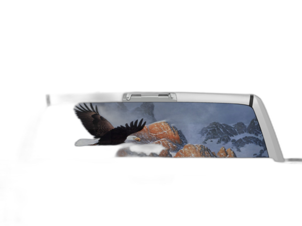Wild eagle perforated rear window decal graphics compatible with Dodge Ram 2009-2018