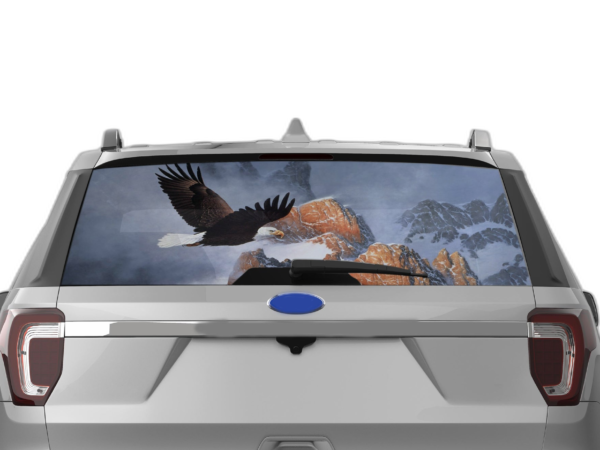 Wild eagle perforated rear window decal graphics compatible with Ford Explorer 2011-2019