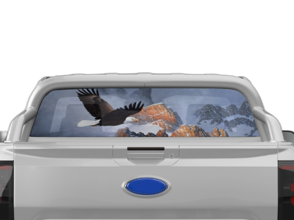 Wild Eagle Perforated Rear Window Decal Graphics for Ford Ranger 2019-2023