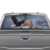 Wild eagle perforated rear window decal graphics compatible with Ford F150