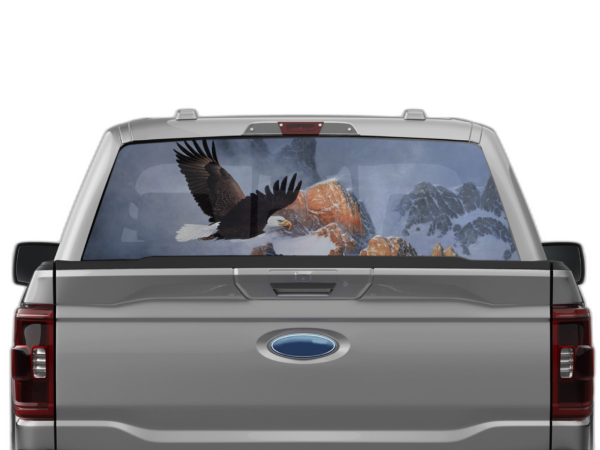 Wild Eagle Perforated Rear Window Decal Graphics for Ford F150