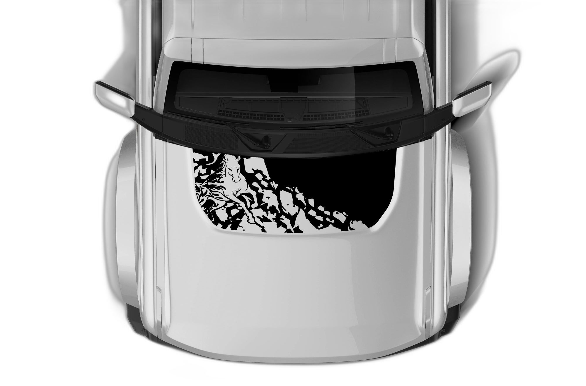 Wild horse hood graphics decals compatible with Ford Bronco