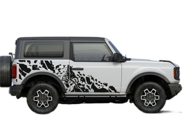 Wild horse side decals graphics compatible with Ford Bronco 2 doors