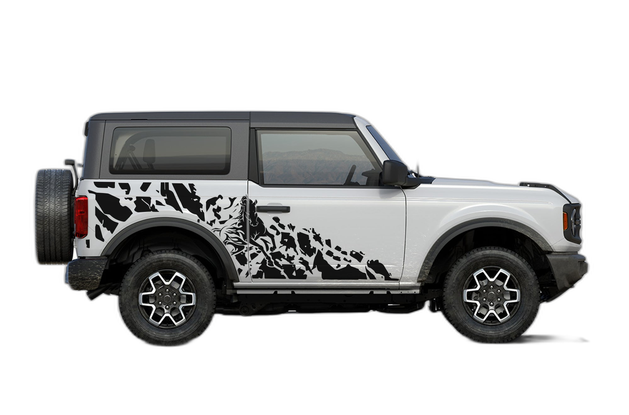 Wild Horse Side Decals Graphics for Ford Bronco 2 Doors