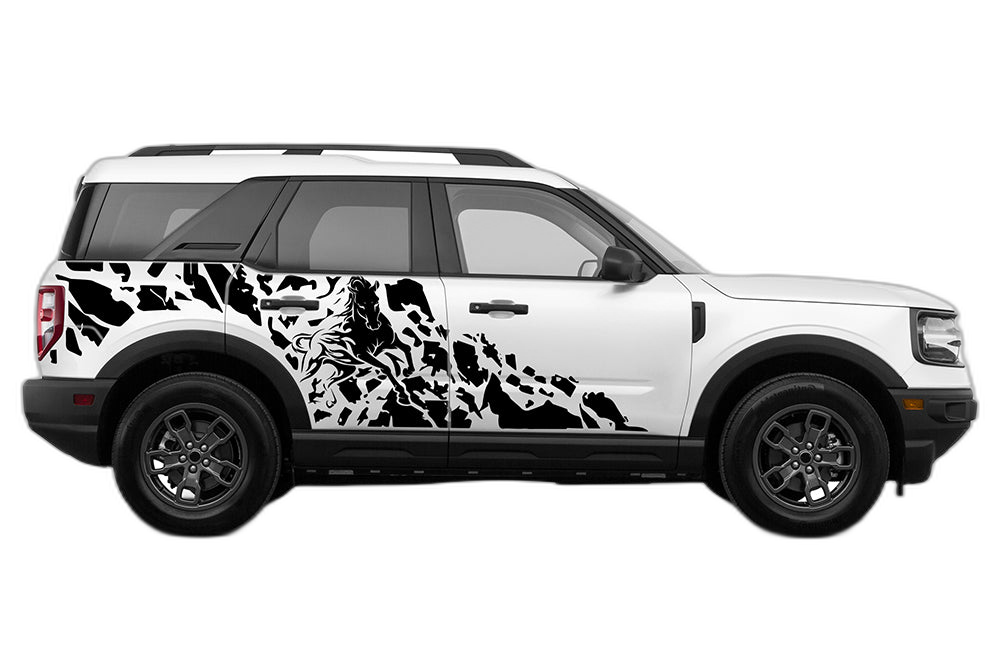 Wild horse side graphics decals graphics compatible with Ford Bronco Sport