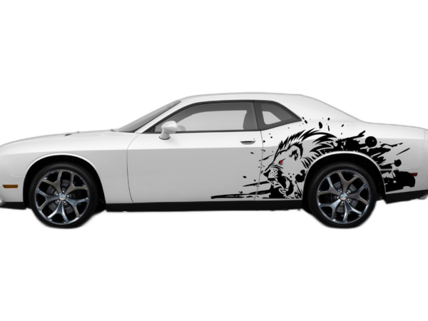 Wild Lion Side Graphics, Decals for Dodge Challenger