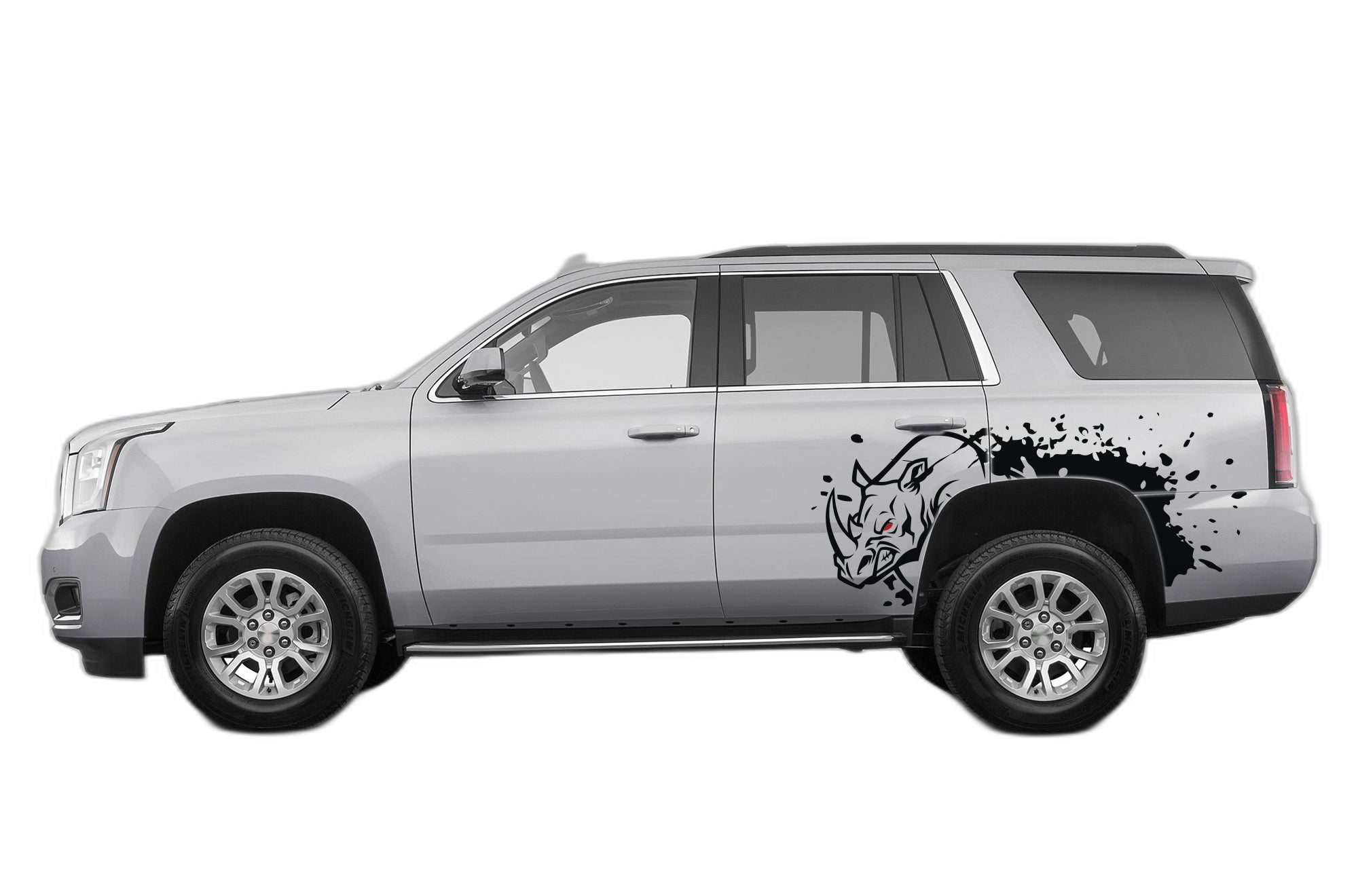Wild rhino side graphics decals compatible with GMC Yukon 2015-2020
