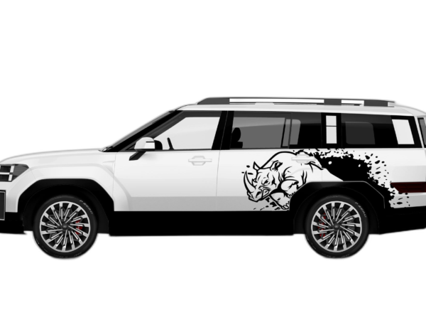 Wild rhino splash graphics decals compatible with Hyundai Santa Fe