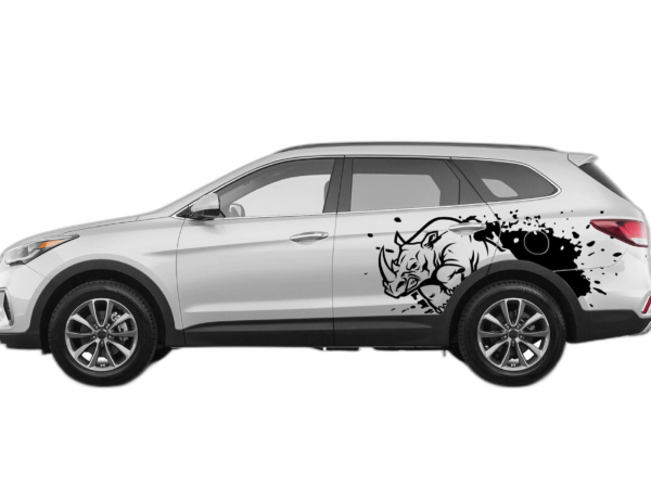 Wild rhino splash graphics decals compatible with Hyundai Santa Fe 2019-2023