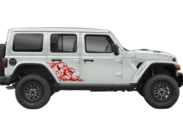 Wild bear door graphics decals compatible with Jeep Wrangler JL