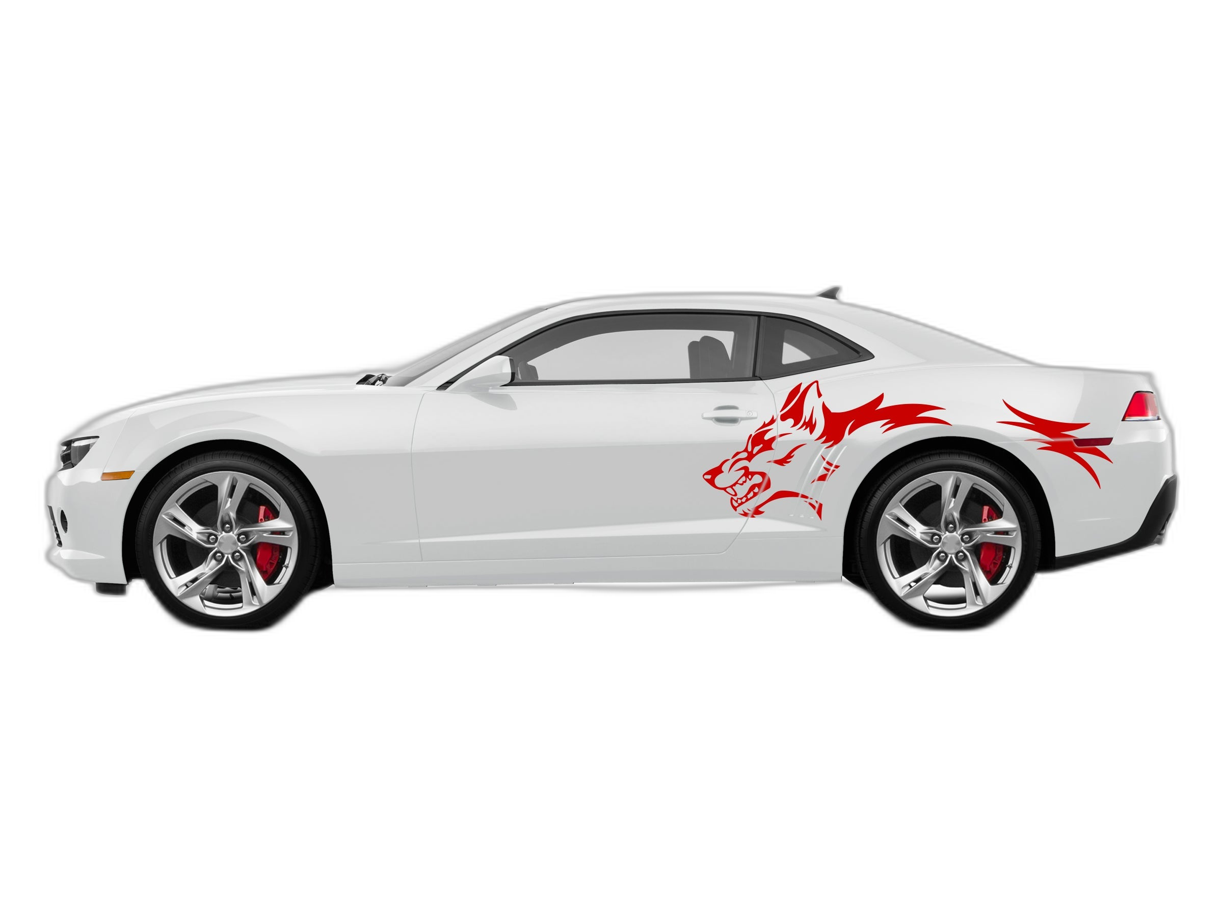 Wild wolf side graphics, decals compatible with Chevrolet Camaro 2010-2015 - Image 2