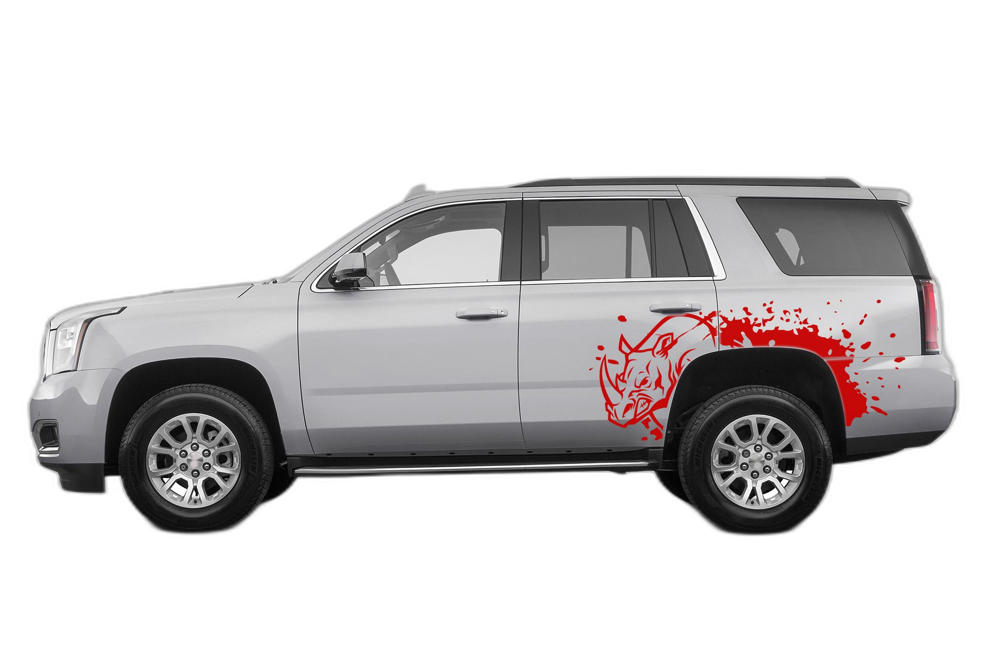 Wild rhino side graphics decals compatible with GMC Yukon 2015-2020 - Image 2