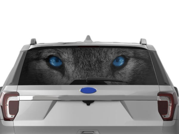 Wolf Blue Eyes Perforated Rear Window Decal Graphics for Ford Explorer 2011-2019