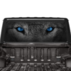 Wolf blue eyes perforated rear window decal graphics compatible with Jeep Gladiator JT
