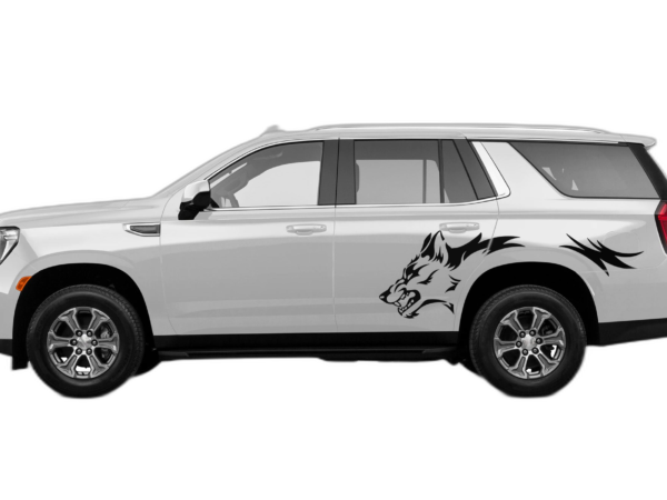 Wolf side graphics decals compatible with GMC Yukon