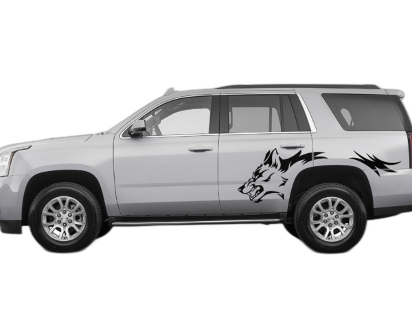 Wolf side graphics decals compatible with GMC Yukon 2015-2020