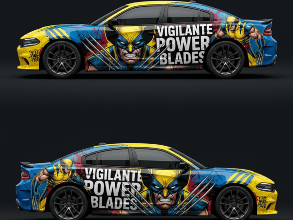 💥🐺 Wolverine Berserker Rage Car Side Wrap