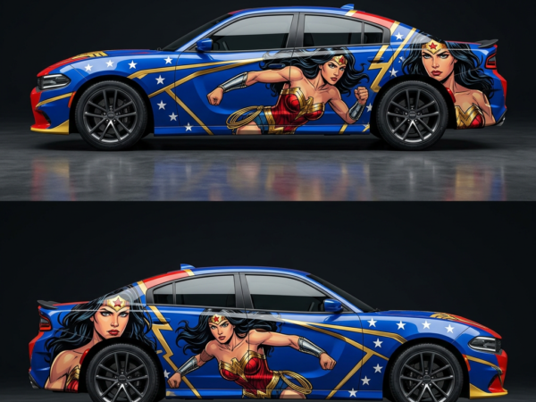 🦸‍♀️ Wonder Woman Car Wrap - Embrace Heroic Power