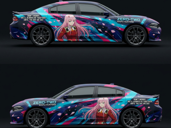 🌸💖 Zero Two Car Wrap - Our Darling's Promise