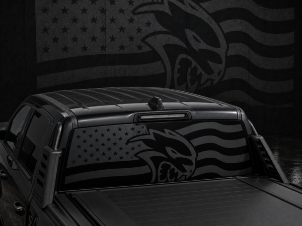 Muscle Series Ram TRX TRX Direct Rear Window Cat Design Decal - Free Mockup