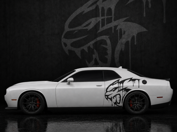 Muscle Series Dodge Challenger Drip Cat 2.0 XL Decal - Free Mockup