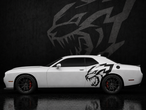 Muscle Series Dodge Challenger Off-Cat XL Decal - Free Mockup