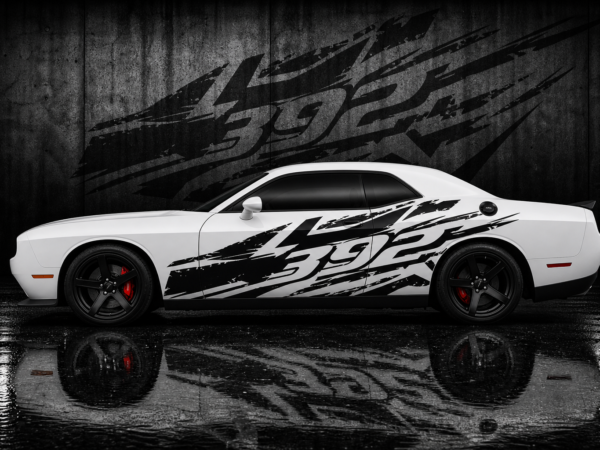 Muscle Series Dodge Challenger 392 XXL Accent XL Decal - Free Mockup