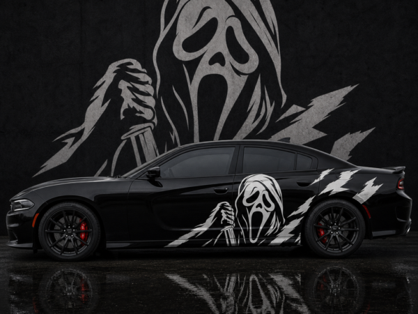 Muscle Series Dodge Charger XL Ghost Splash Decal - Free Mockup