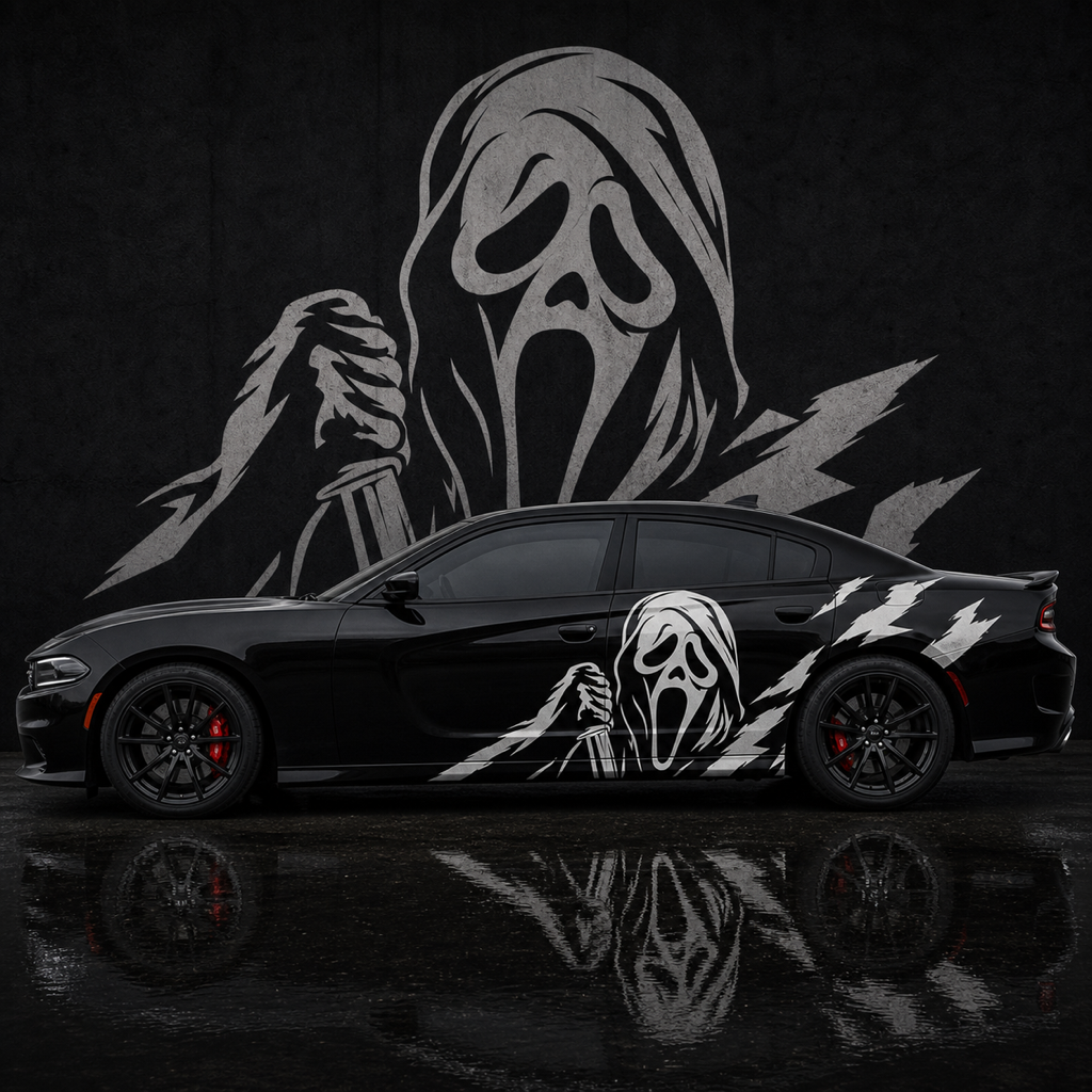 Muscle Series Dodge Charger XL Ghost Splash Decal - Free Mockup
