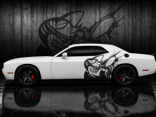 Muscle Series Dodge Challenger Slash-Scat XL Decal - Free Mockup