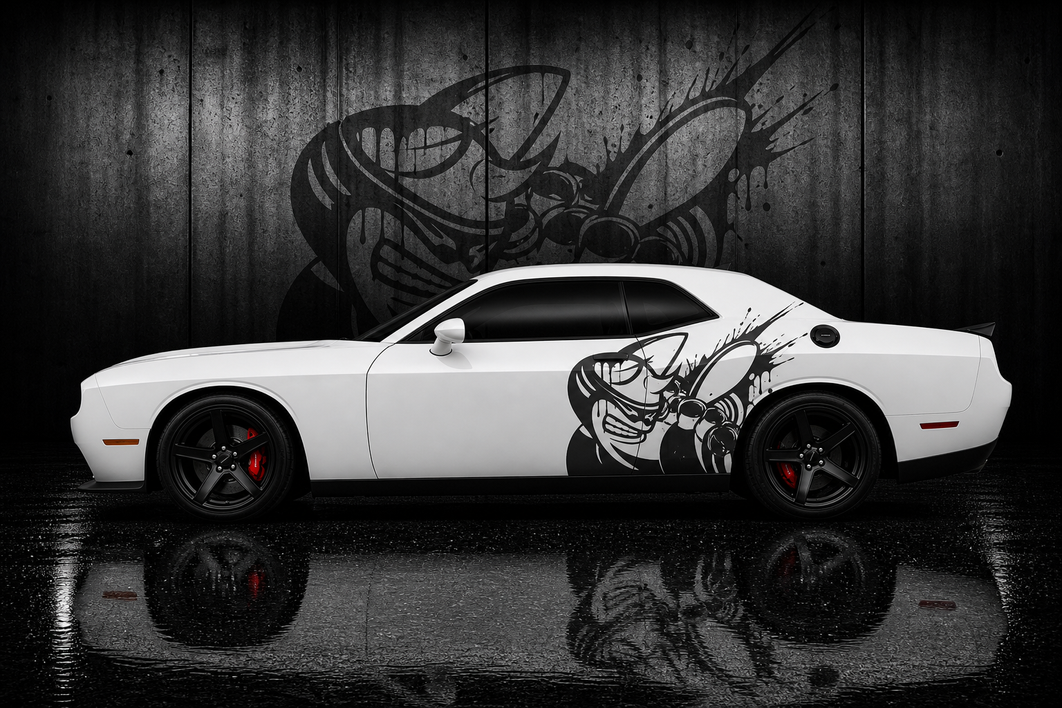 Muscle Series Dodge Challenger Slash-Scat XL Decal - Free Mockup