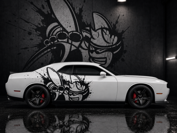 Muscle Series Dodge Challenger Slash-Scat XXL Decal - Free Mockup