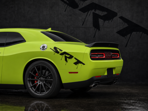 Muscle Series Dodge Challenger S R T Drips Decal - Free Mockup