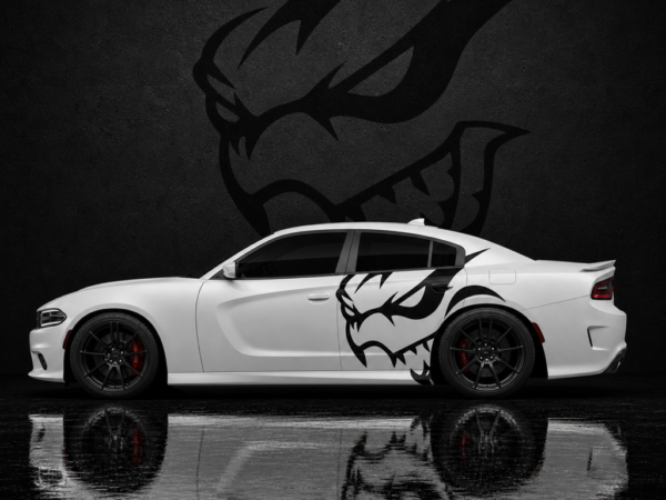 Muscle Series Dodge Charger XL Ghoul Decal - Free Mockup