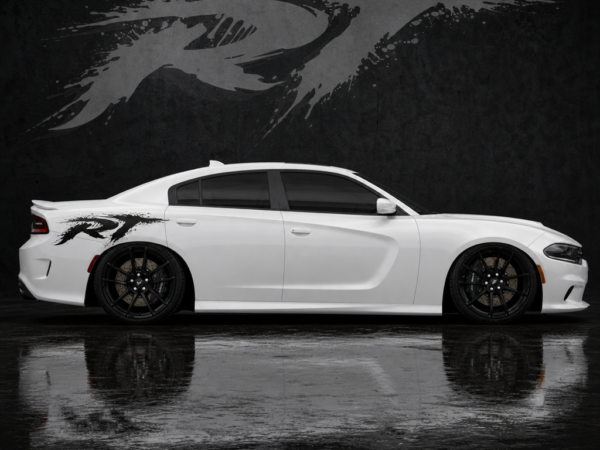 Muscle Series Dodge Charger Splatter RT Reckless Throttle Decal - Free Mockup