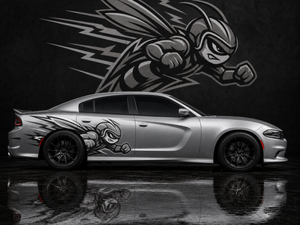 Muscle Series Dodge Charger Thunder Bee 2.0 XL Decal - Free Mockup