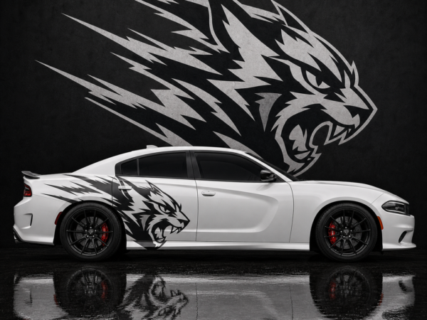 Muscle Series Dodge Charger Off-Cat XL Decal - Free Mockup