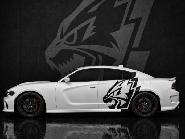Muscle Series Dodge Charger Off-Scat XL Decal - Free Mockup