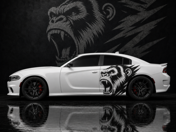 Muscle Series Dodge Charger Off-Gorilla XL Decal - Free Mockup