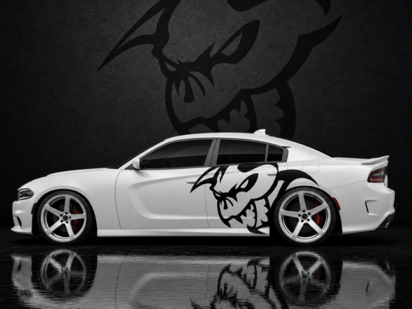 Muscle Series Dodge Charger Drip Cat XL Decal - Free Mockup