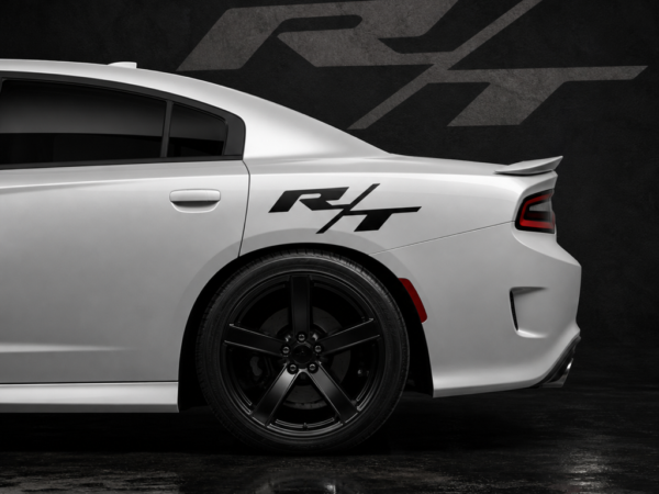 Muscle Series Dodge Charger 3D Modern RT Reckless Throttle Rear Fender Decal - Free Mockup