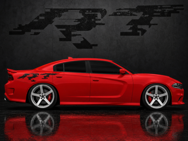 Muscle Series Dodge Charger Digital RT Reckless Throttle Decal - Free Mockup
